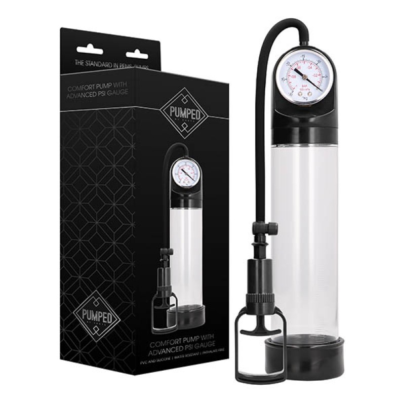 Pumped Comfort Pump With Advanced PSI Gauge - Clear